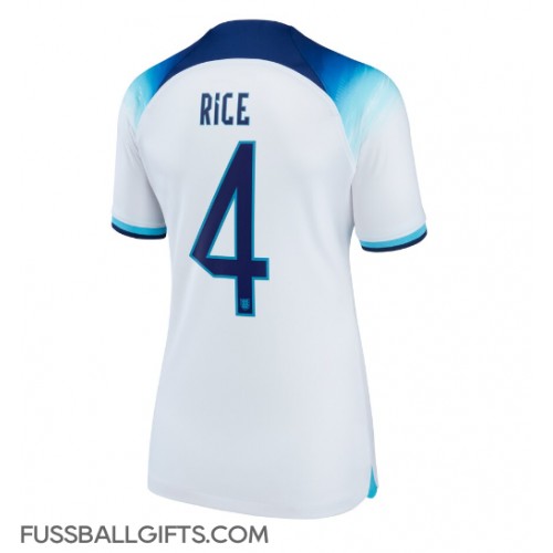 England Declan Rice #4 Fußballbekleidung Heimtrikot Damen WM 2022 Kurzarm